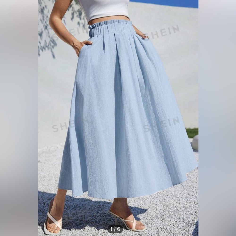 A-line maxi skirt with pockets
